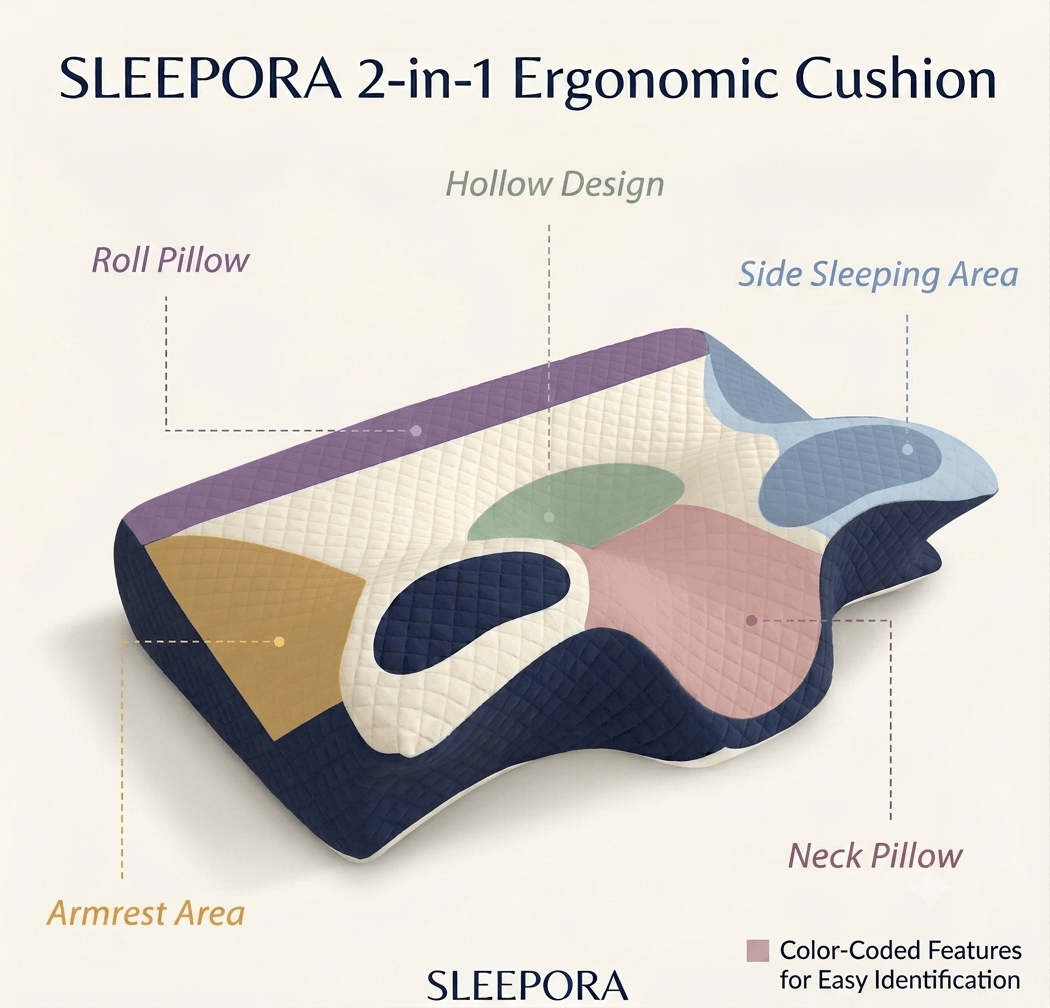 SleepOra™ Premium Cool Ergo Pillow