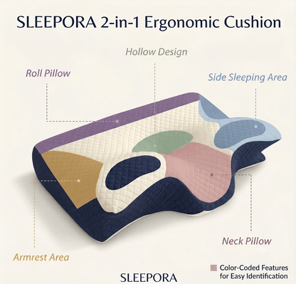 SleepOra™ Premium Cool Ergo Pillow