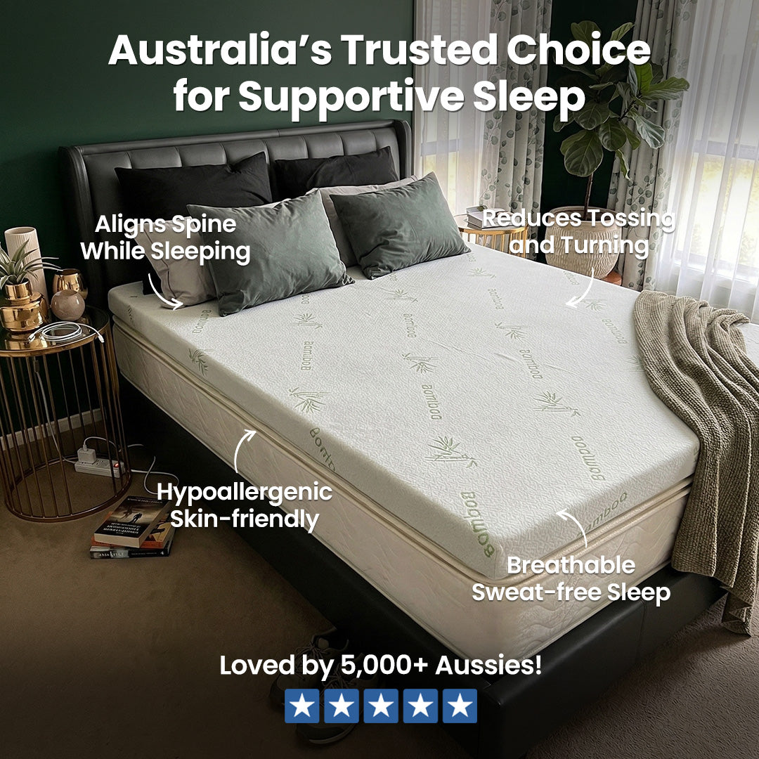 SleepOra™ CalmFoam Bamboo Mattress Topper