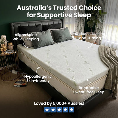 SleepOra™ CalmFoam Bamboo Mattress Topper