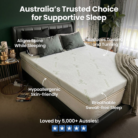 SleepOra™ CalmFoam Bamboo Mattress Topper