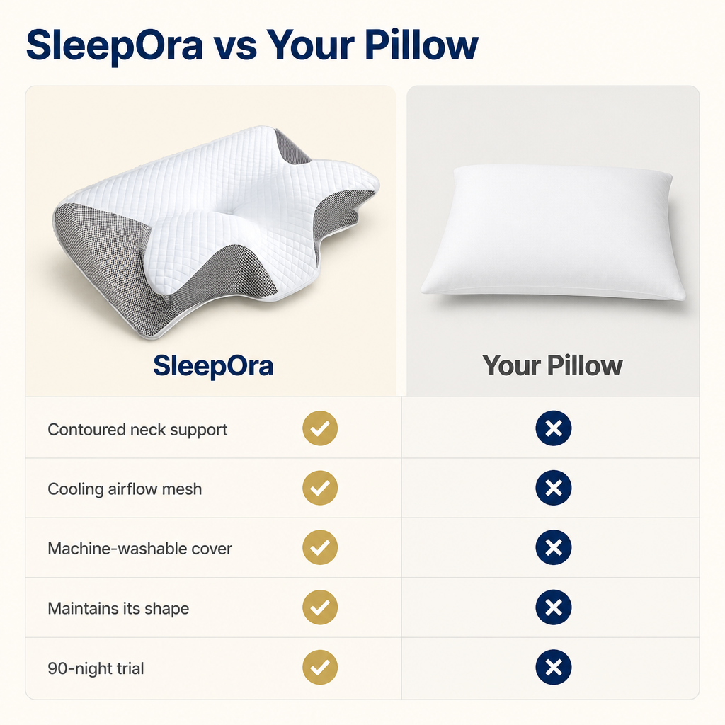 SleepOra™ Premium Cool Ergo Pillow