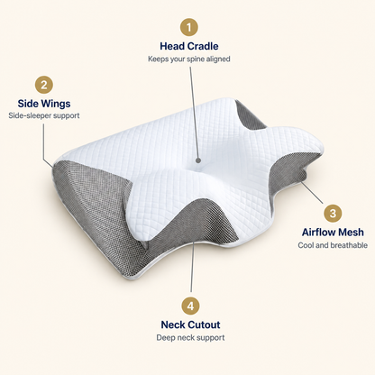 SleepOra™ Premium Cool Ergo Pillow
