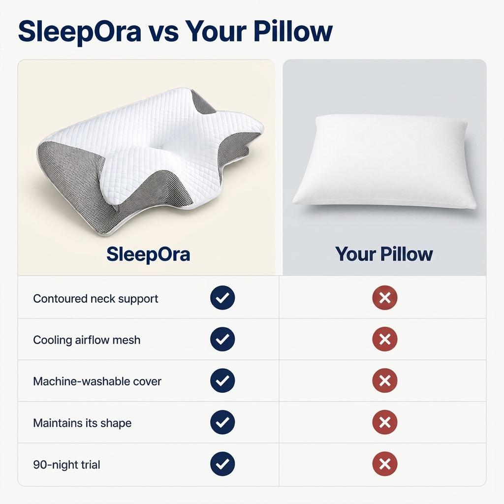 SleepOra vs Your Pillow comparison table